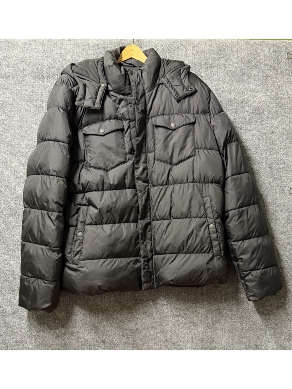 G.H. Bass Men’s XXL Black Hooded Utility Puffer Jacket